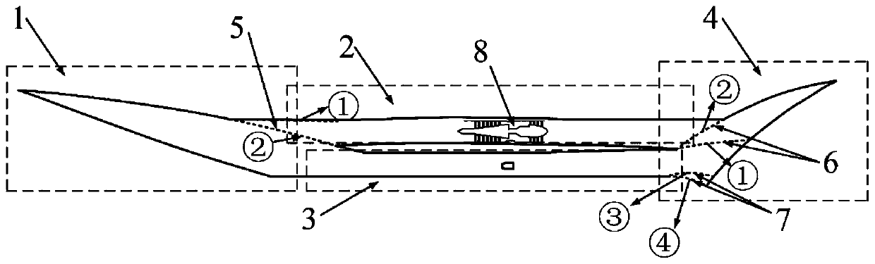 Design method of a three-power combination engine with co-existing super-combustion and sub-combustion combustion chambers