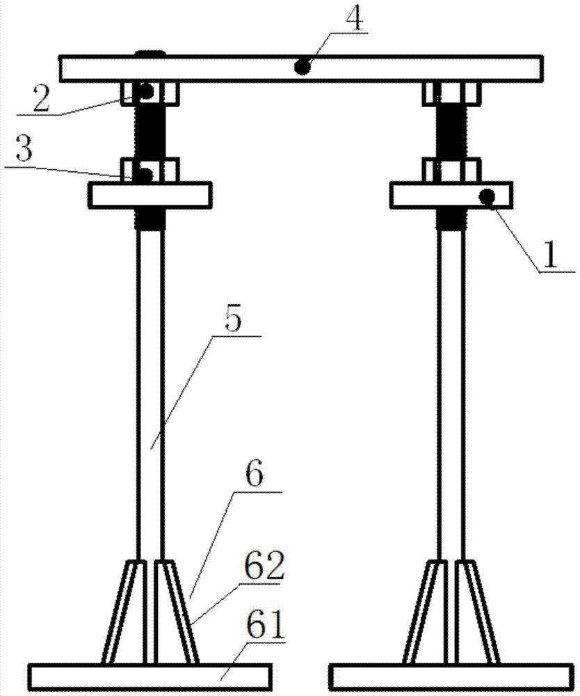 A device and construction method for foundation suspension pre-embedded bolts