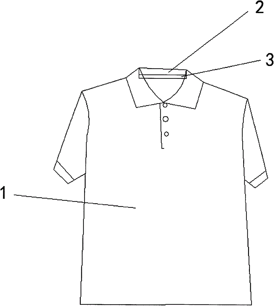 Warm-keeping fabric garment with neckline being less liable to get dirty