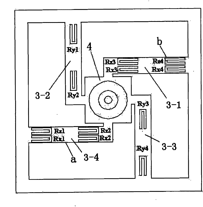 Three-dimensional micro-force sensor capable of measuring sub micro Newton force and packaging method of three-dimensional micro-force sensor