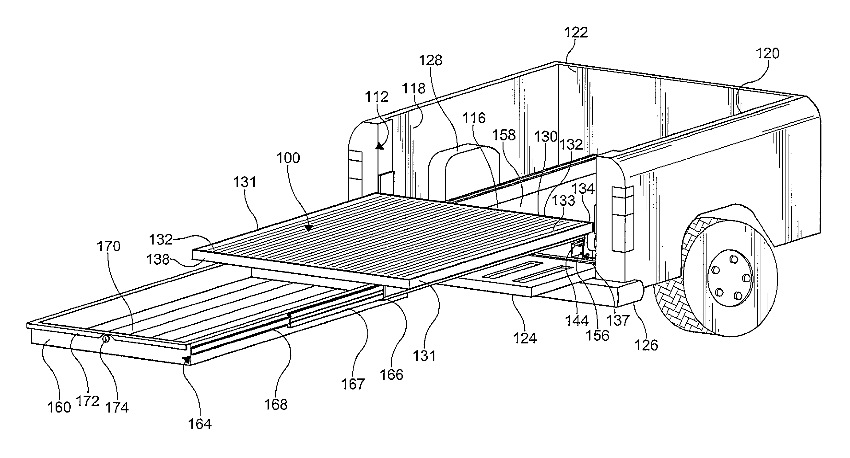 Truck bed extension apparatus