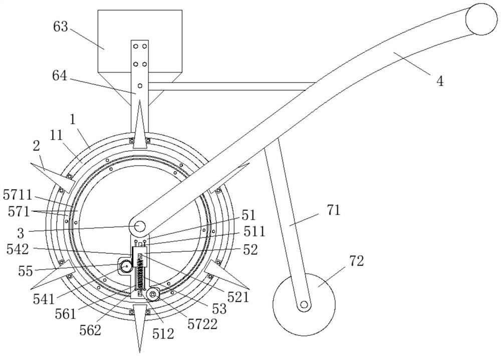 Rolling type seeding device