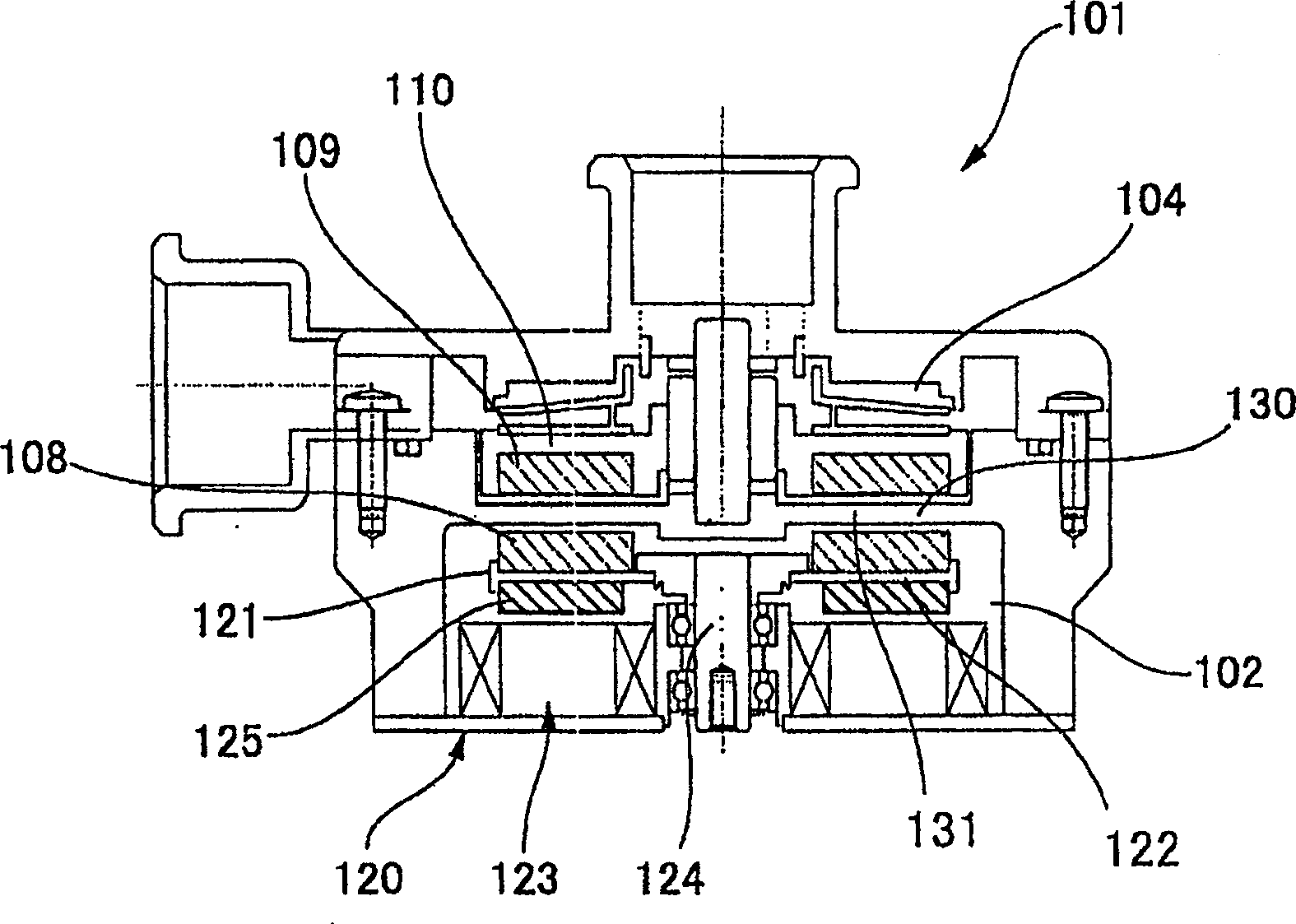 Magnetic coupling pump device