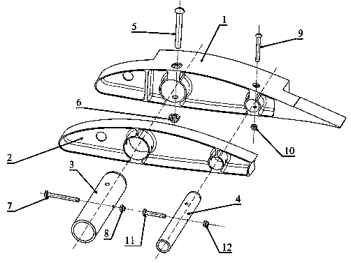Inner and outer wing butt joint structure for small unmanned aerial vehicle