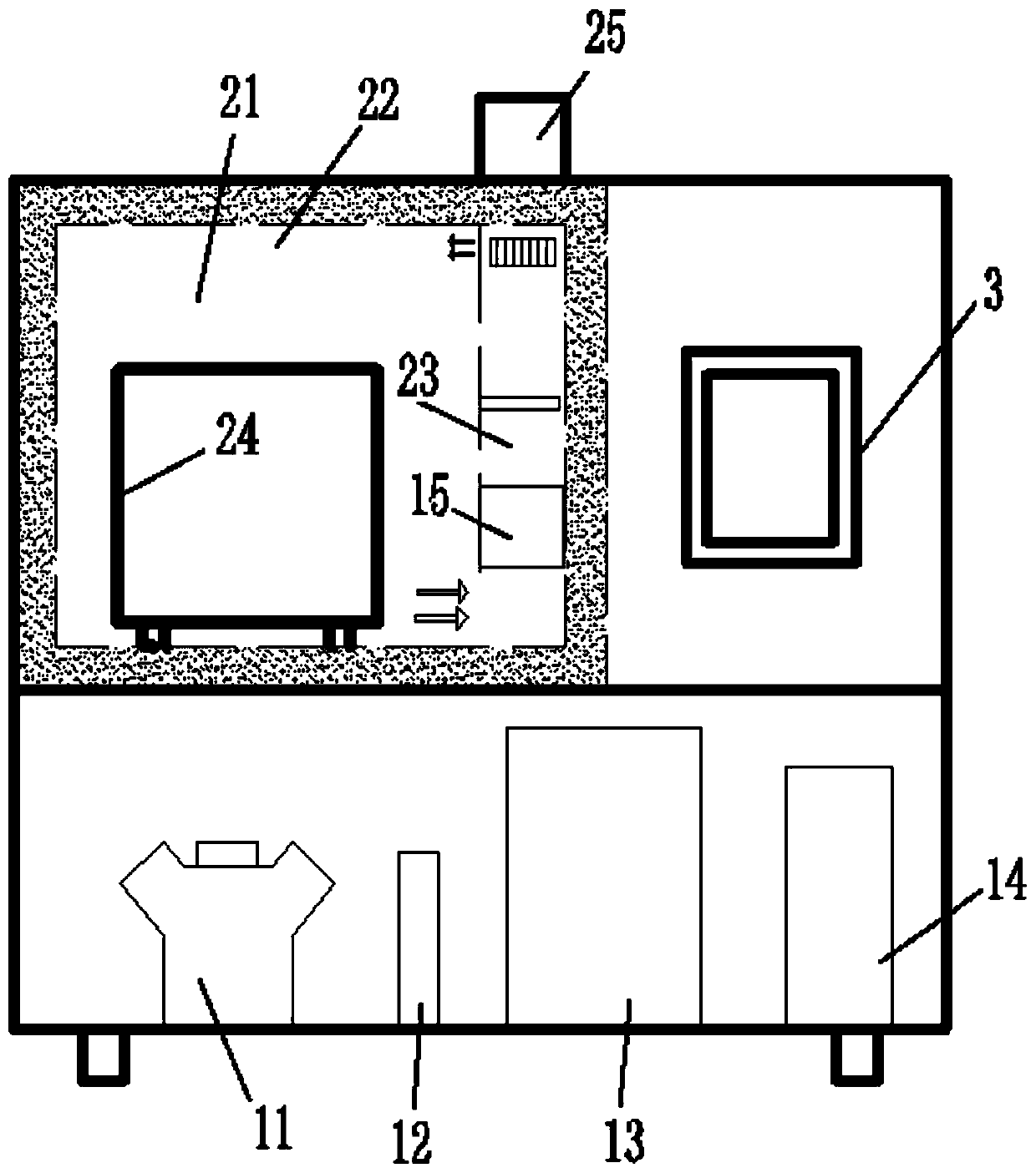 High and low temperature shock test box and refrigeration system thereof