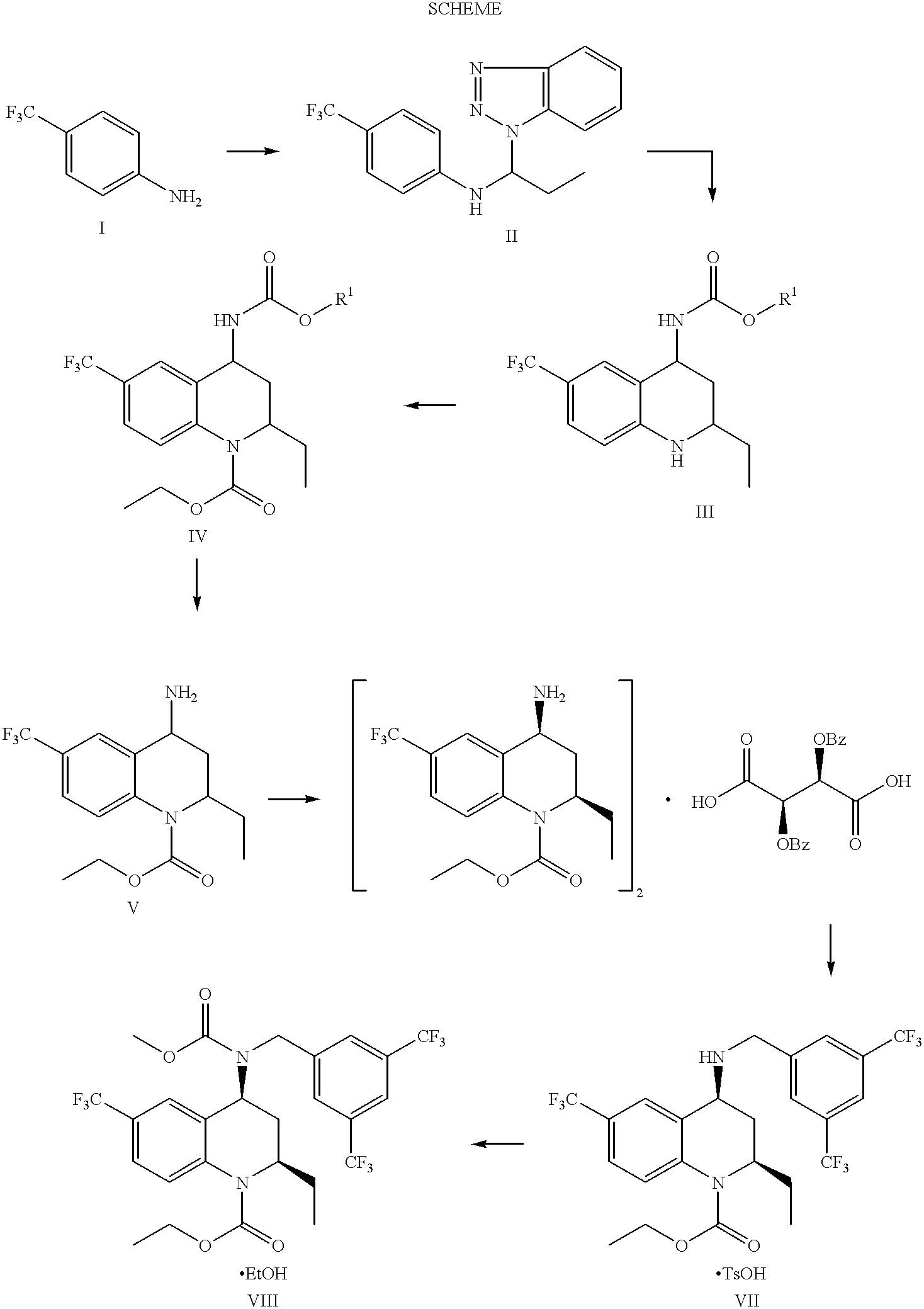 Method for making 4-carboxyamino-2-substituted-1,2,3,4-tetrahydroquinoline