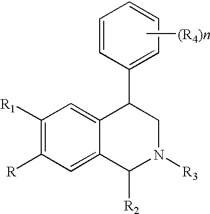 4-phenyl substituted tetrahydroisoquinolines therapeutic use thereof