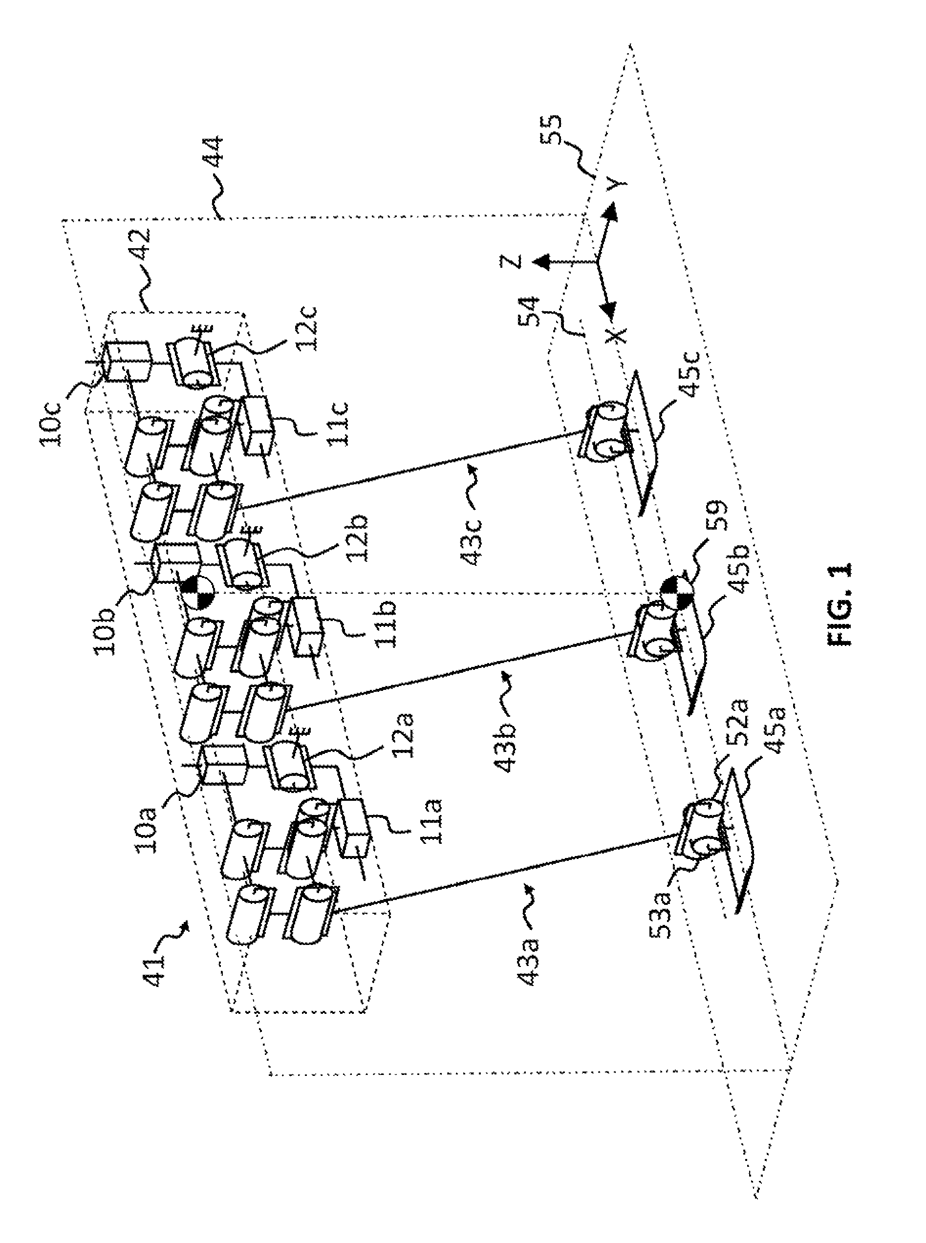 In-line legged robot vehicle and method for operating