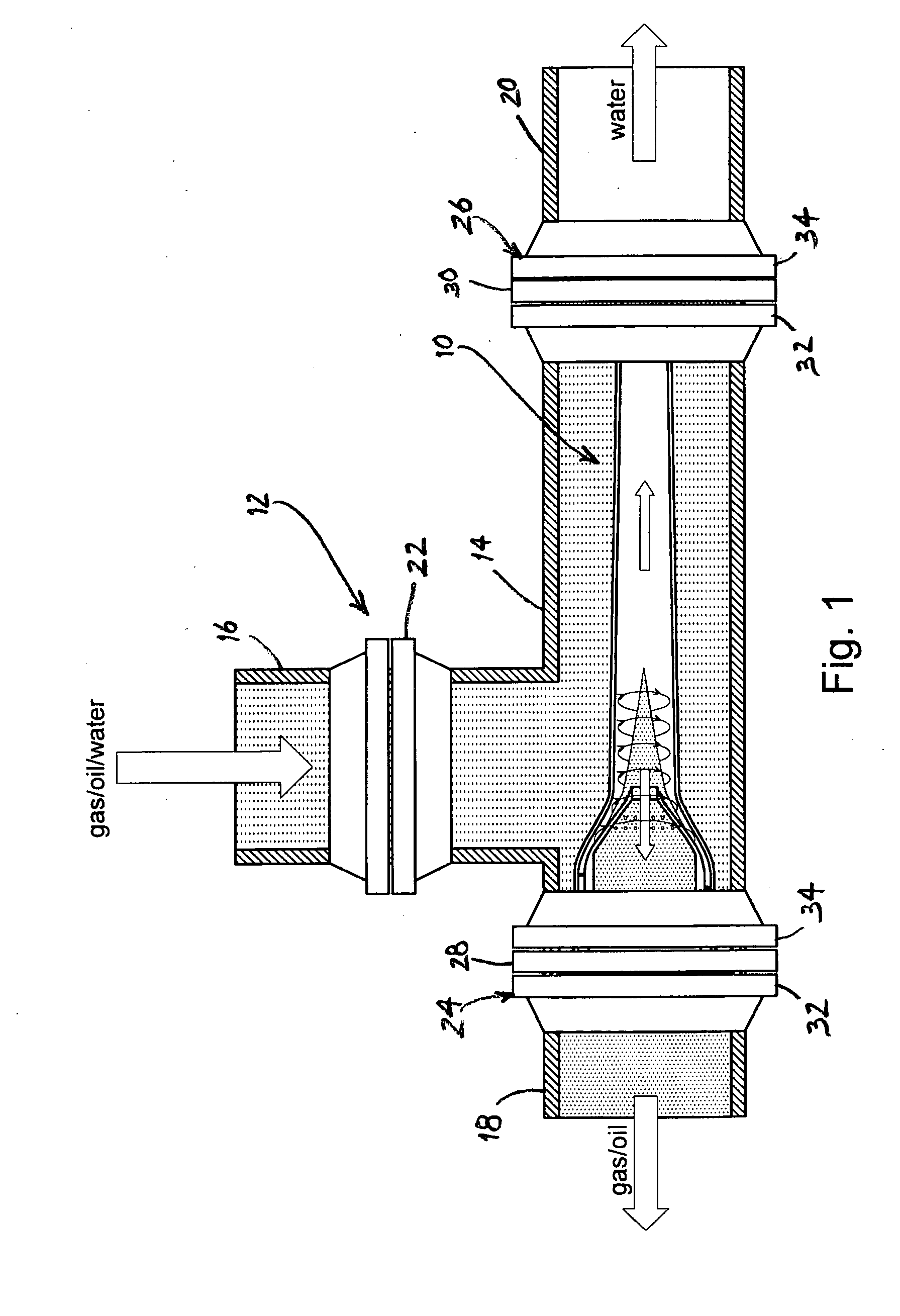 Cyclone separator for high gas volume fraction fluids