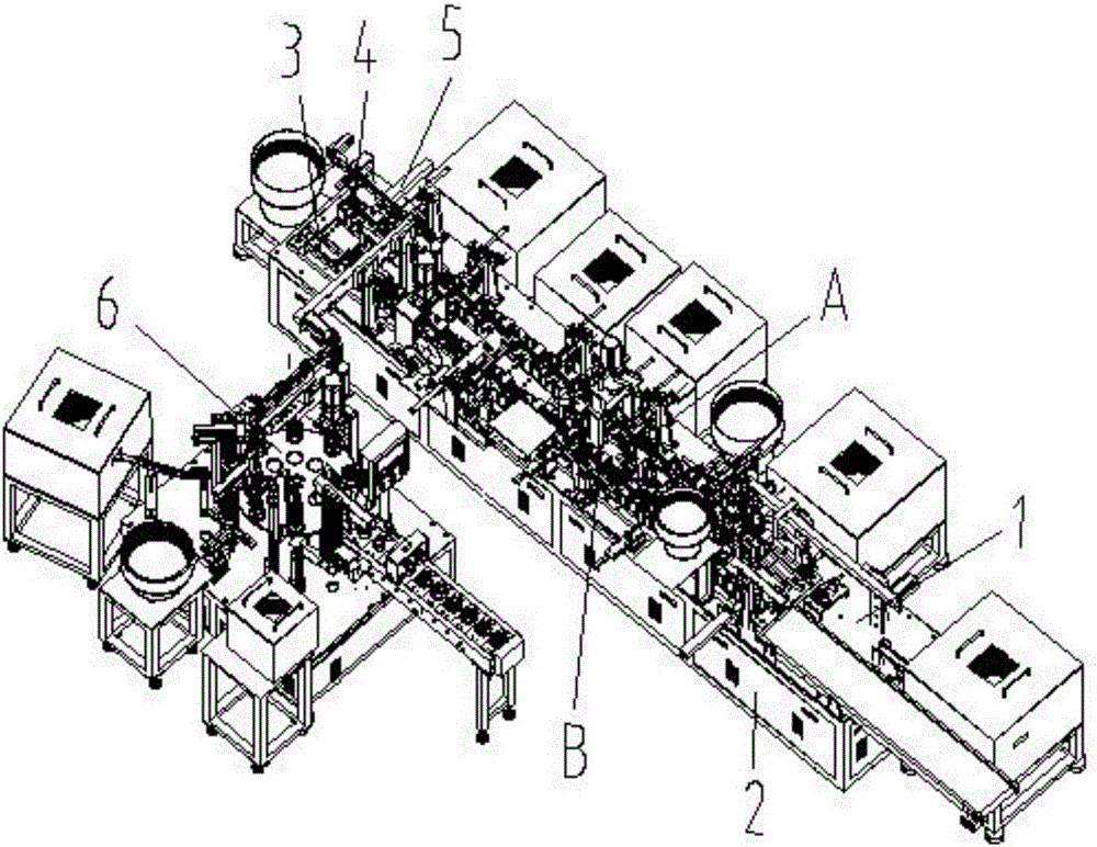 Integral automatic assembly machine of gear box oil injector