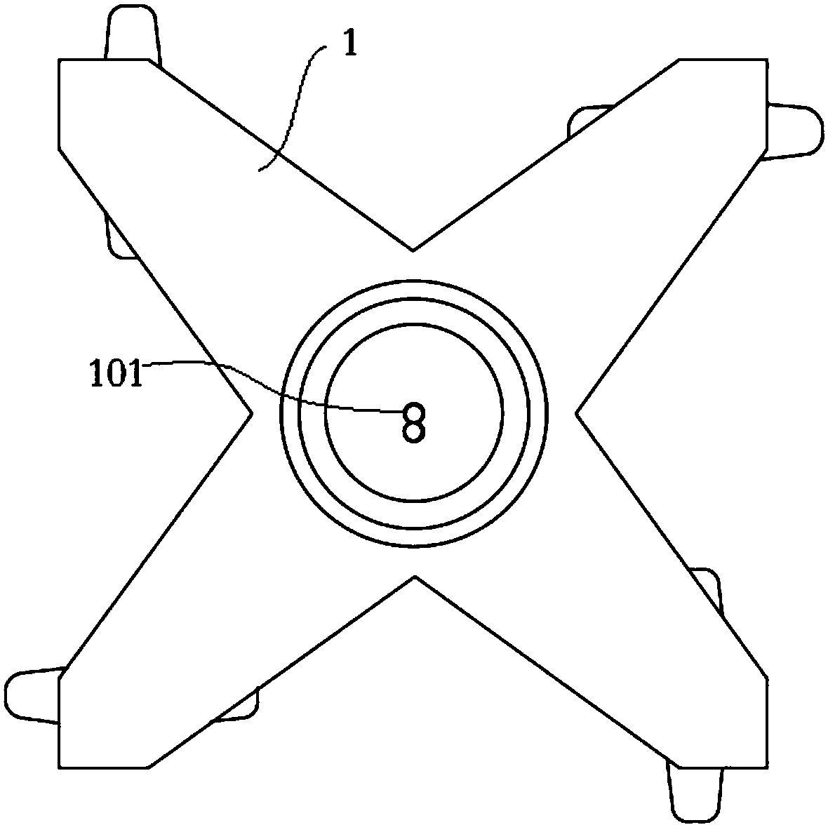 Unmanned aerial vehicle with charging support terminal