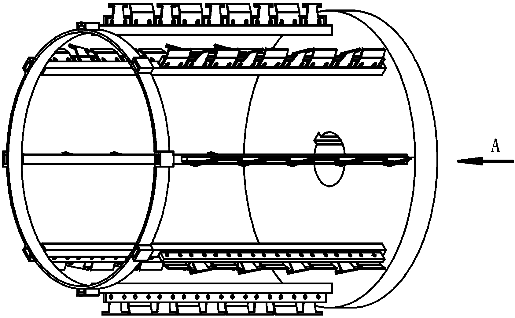 Horizontal concentric double-layer sludge thin-layer drying equipment