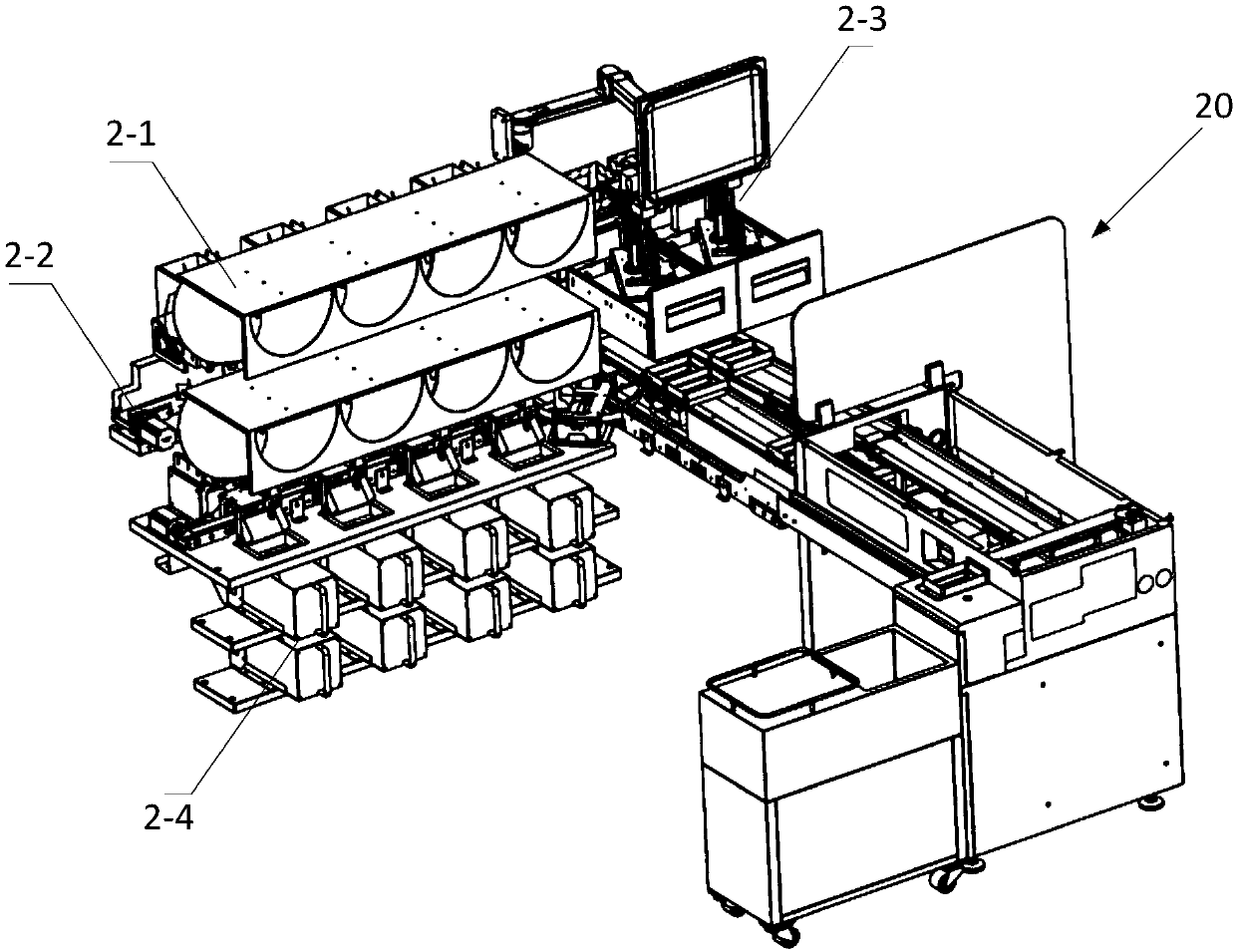 Container used for conveying blood-collection tube and intelligent blood-collection platform containing same