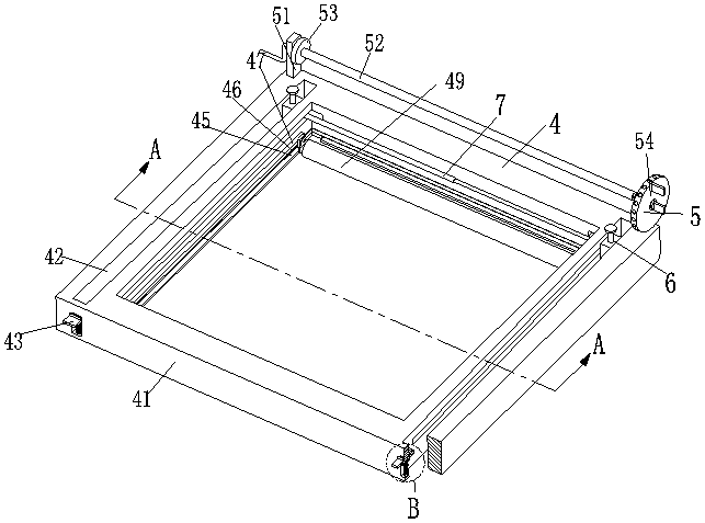 Surface film coating treatment device and film coating method after ceramic tile forming