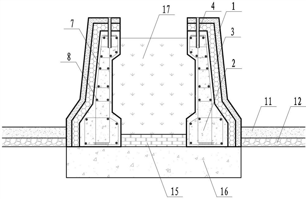 Functionally gradient crash barrier and construction method thereof