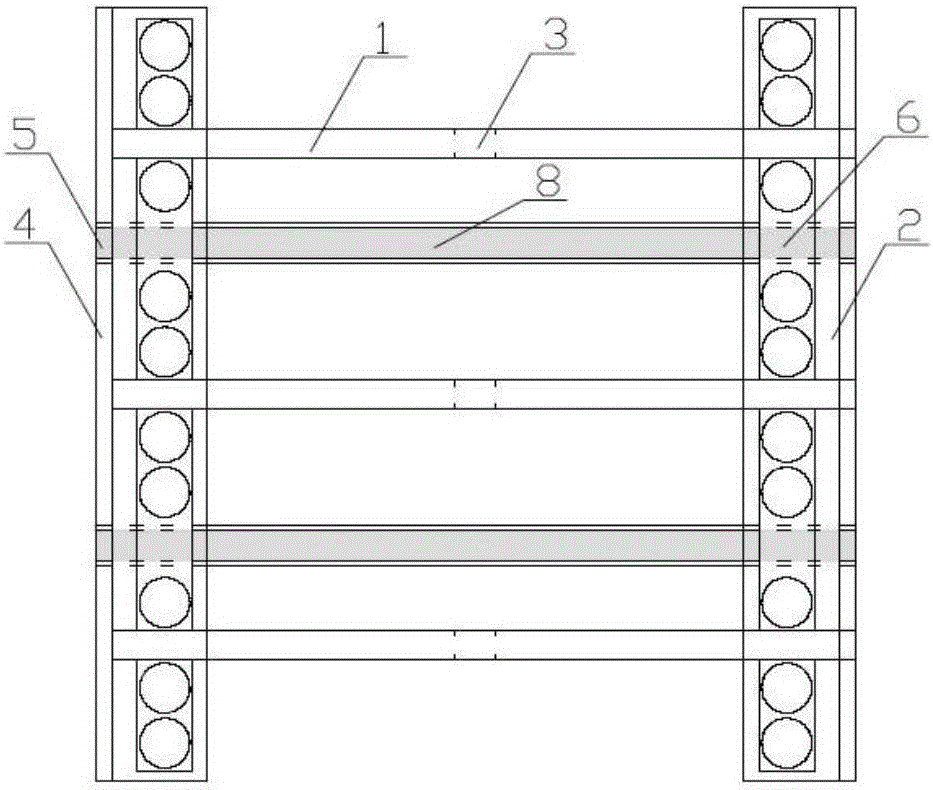 Wave-dissipating water-permeable breakwater