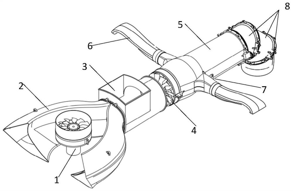 A power system suitable for small vertical take-off and landing fixed-wing aircraft