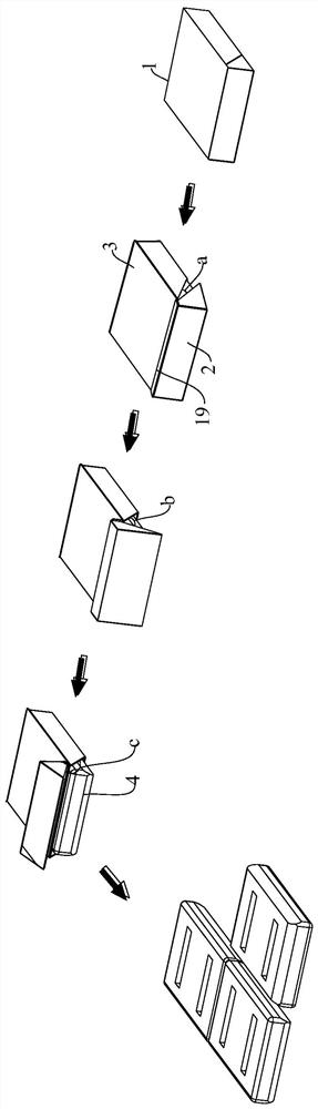 Method for taking out inner mold from beveled box and forming process of beveled box