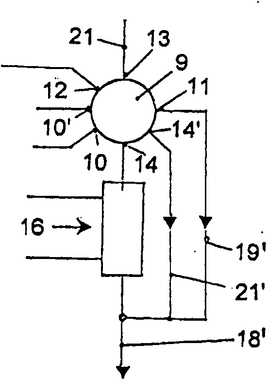 Method of producing a drink, and drinks-preparing device for implementing the method