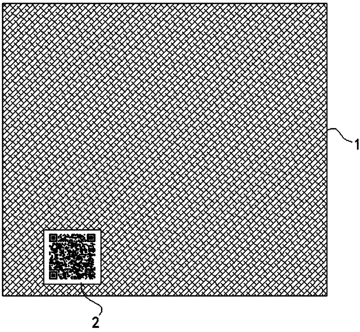 Printing method for two-dimensional code label of medical gauze