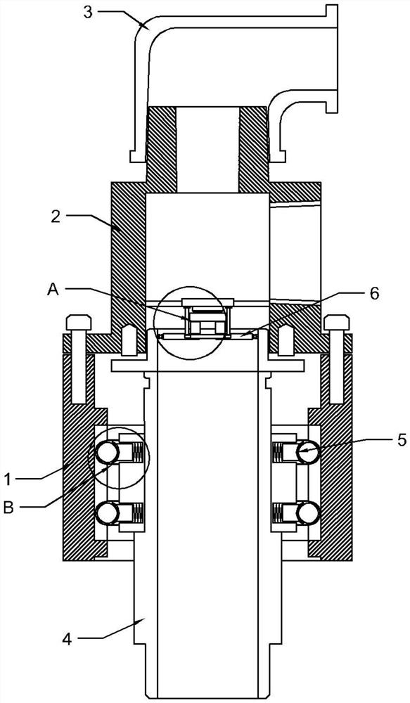 Rotary joint suitable for high-speed-change rotation and frequent start-stop working conditions