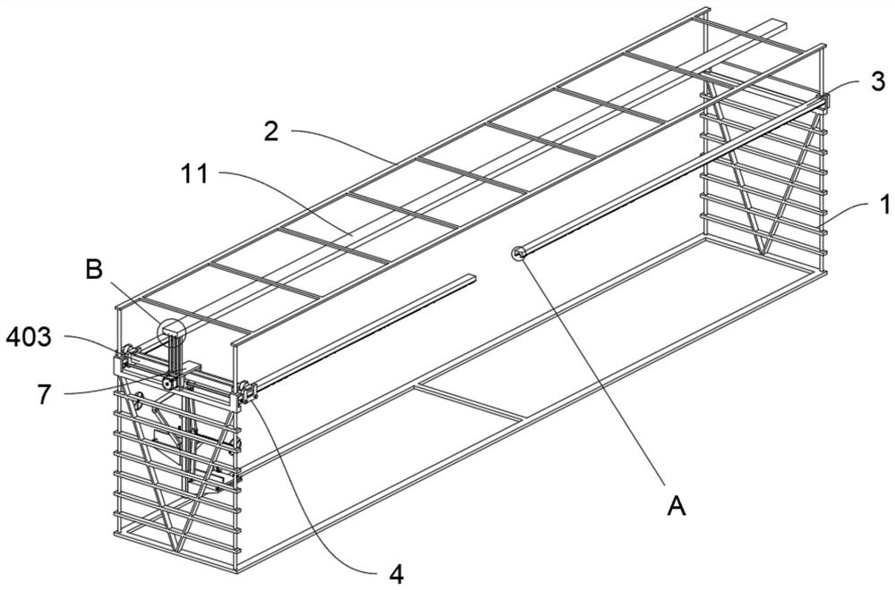 A dual-axis equipment frame for casting equipment for motor pump casings