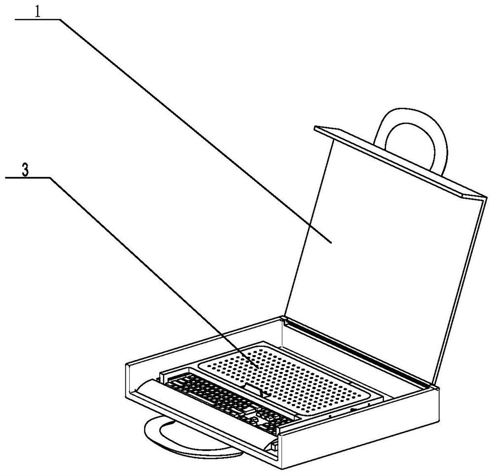 Laptop case with built-in laptop stand
