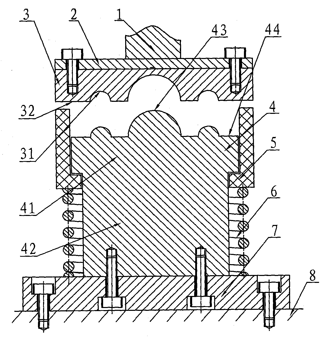 Sound film molding pressing die for loudspeaker