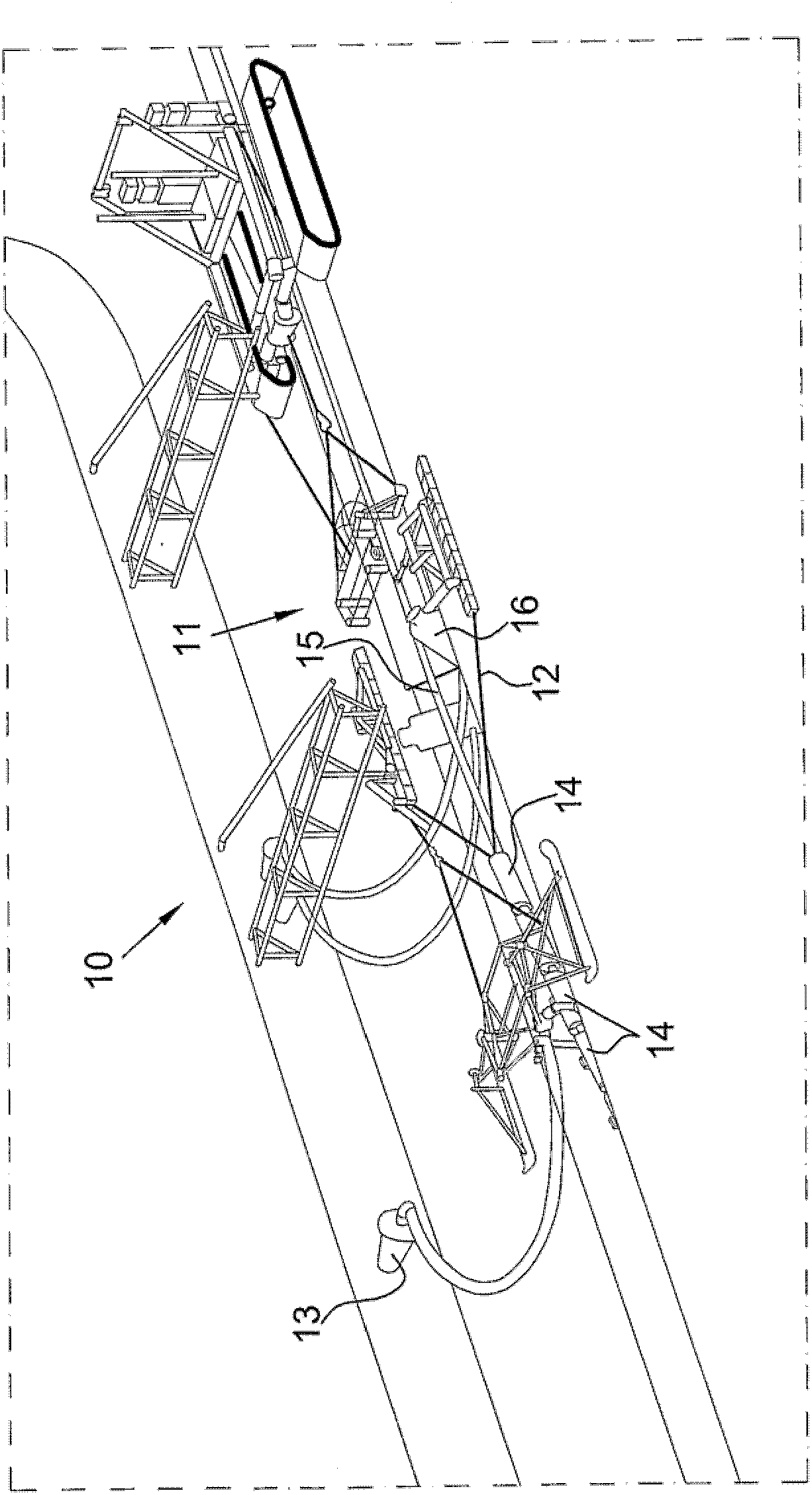 Group and method for laying and burying pipelines at the seafloor