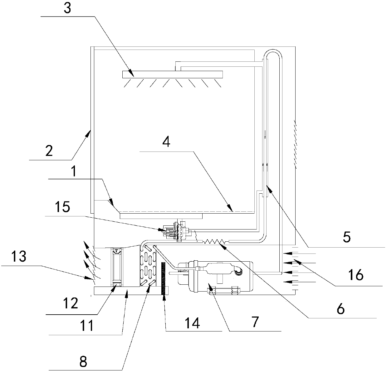Heat pump type dishwasher and control method thereof