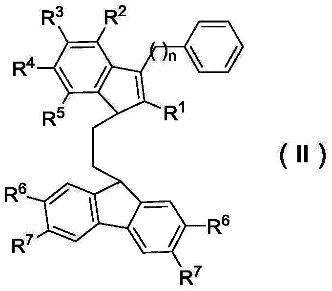 Bridged indene fluorene zirconium, hafnium compound and its preparation method and application in propylene oligomerization