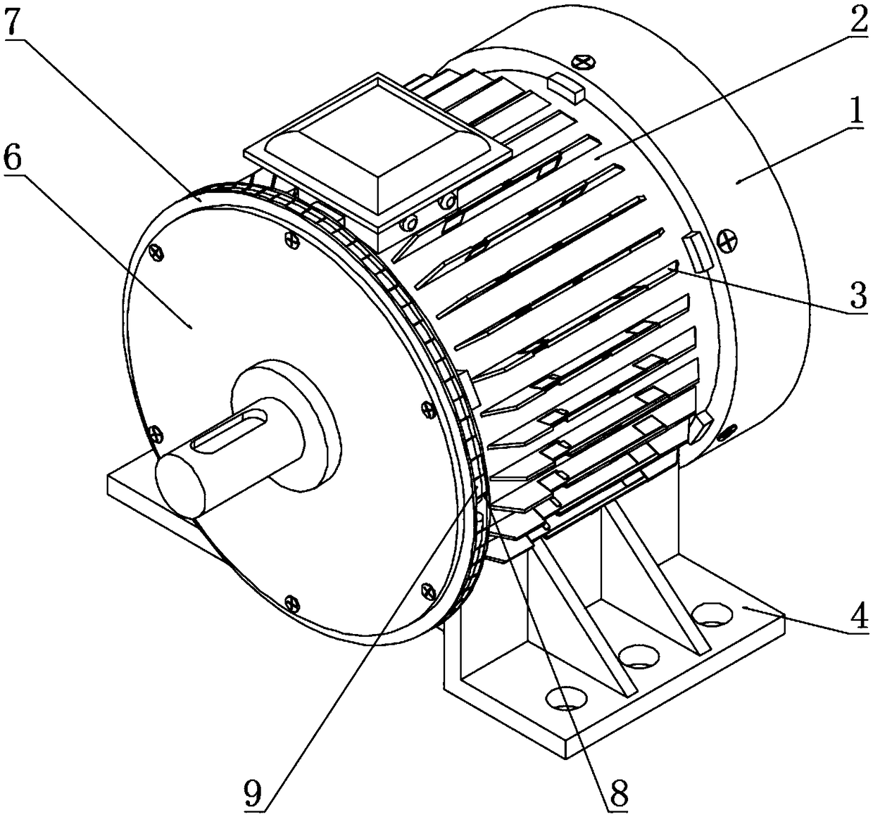 Motor with damping function