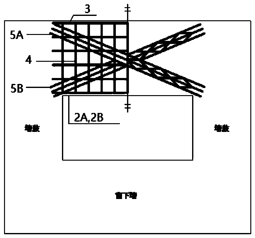 Construction method of hole opening superposed shear wall internally provided with deep connecting beam of diagonal reinforcing steel bar truss