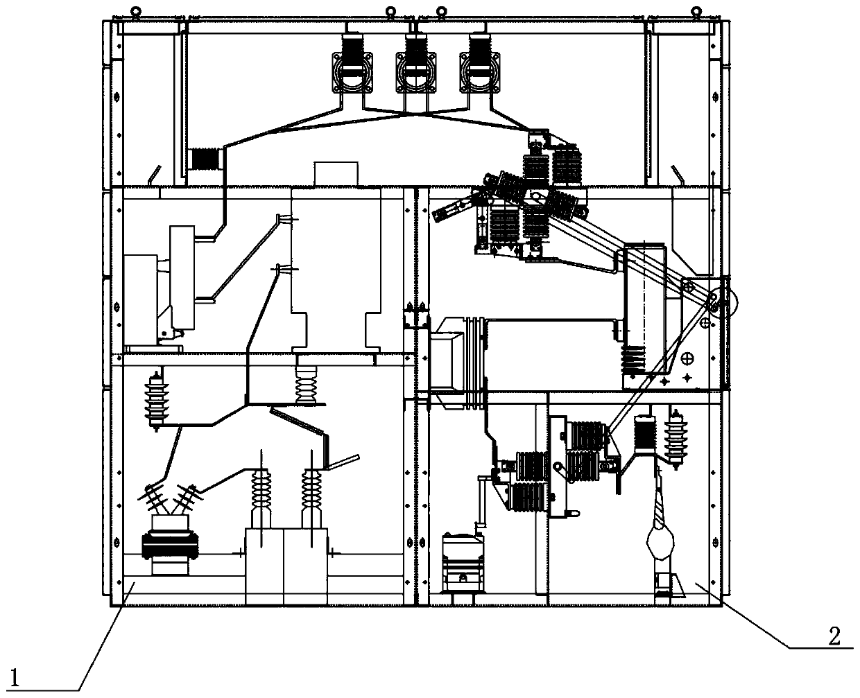 Intelligent double-sided switch cubicle for high-voltage reactive power compensation