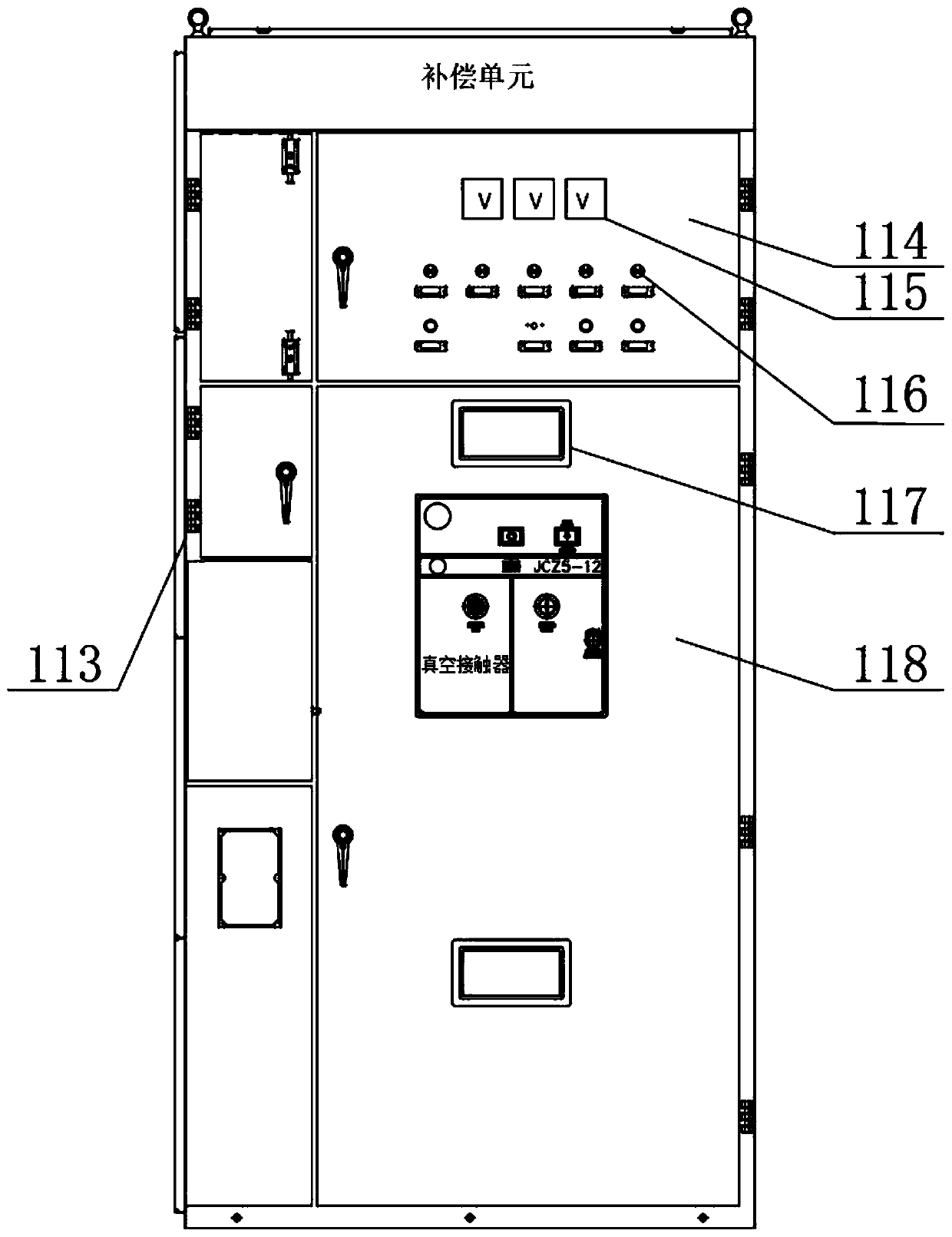 Intelligent double-sided switch cubicle for high-voltage reactive power compensation