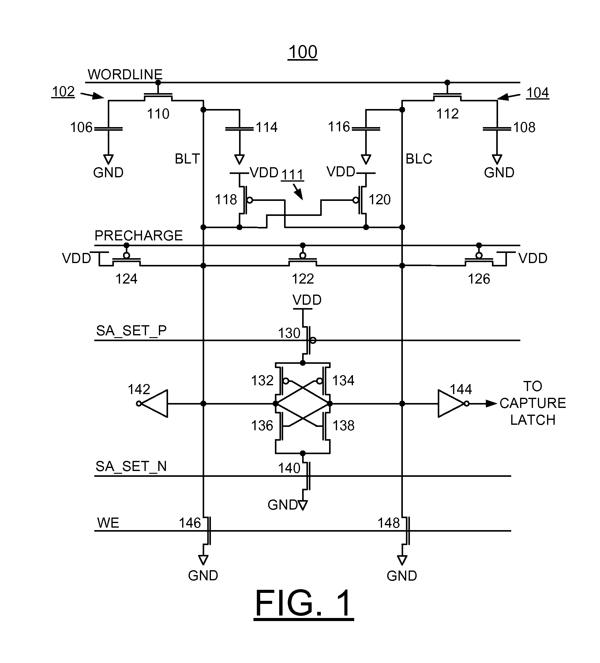 Implementing physically unclonable function (PUF) utilizing edram memory cell capacitance variation