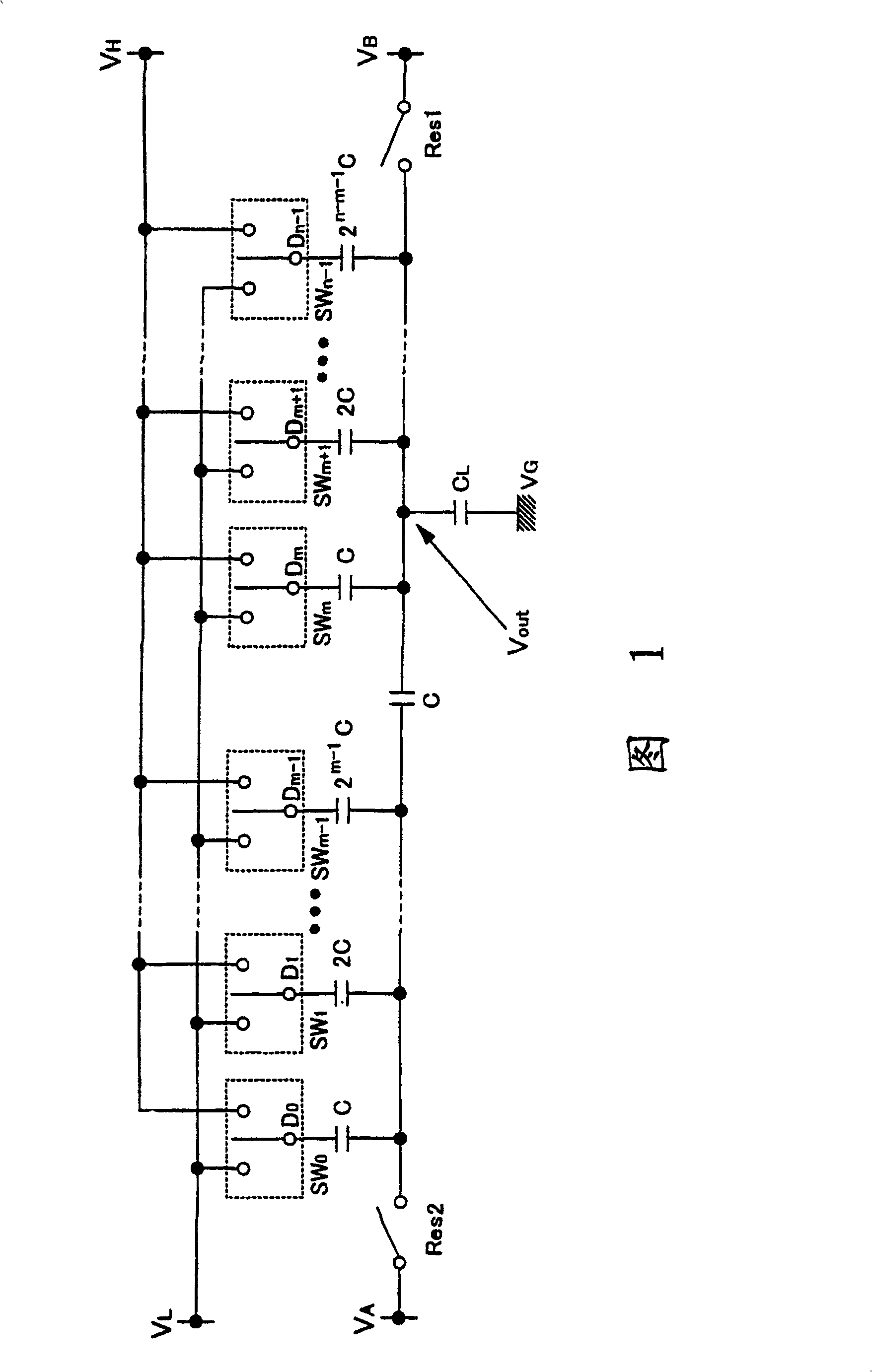 Digital analog converter and electronic device using the same