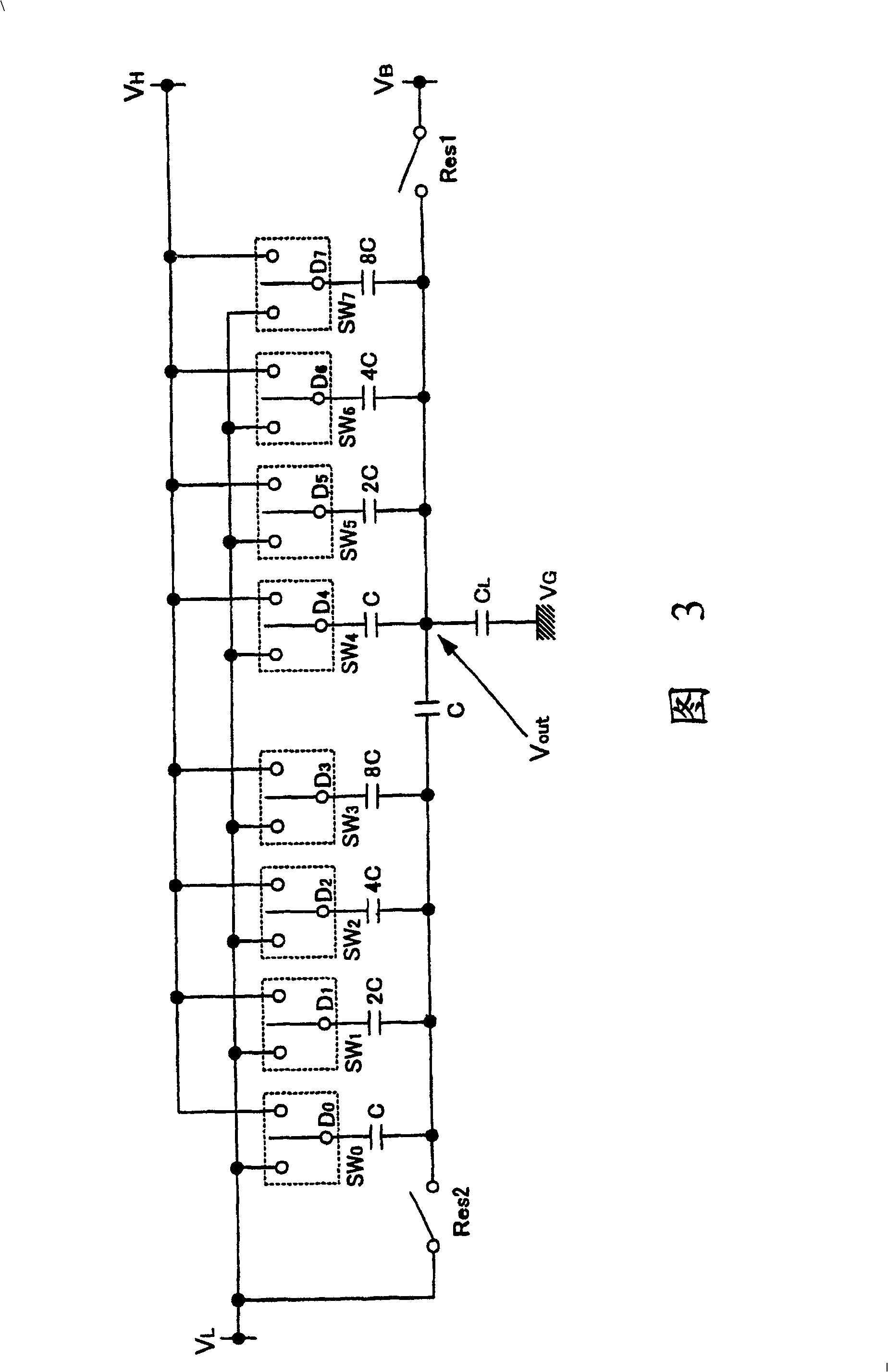 Digital analog converter and electronic device using the same