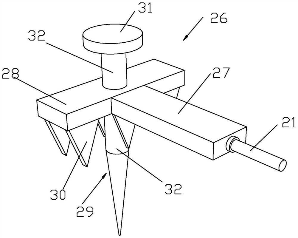 An automatic fishing device installed downstream of the gate