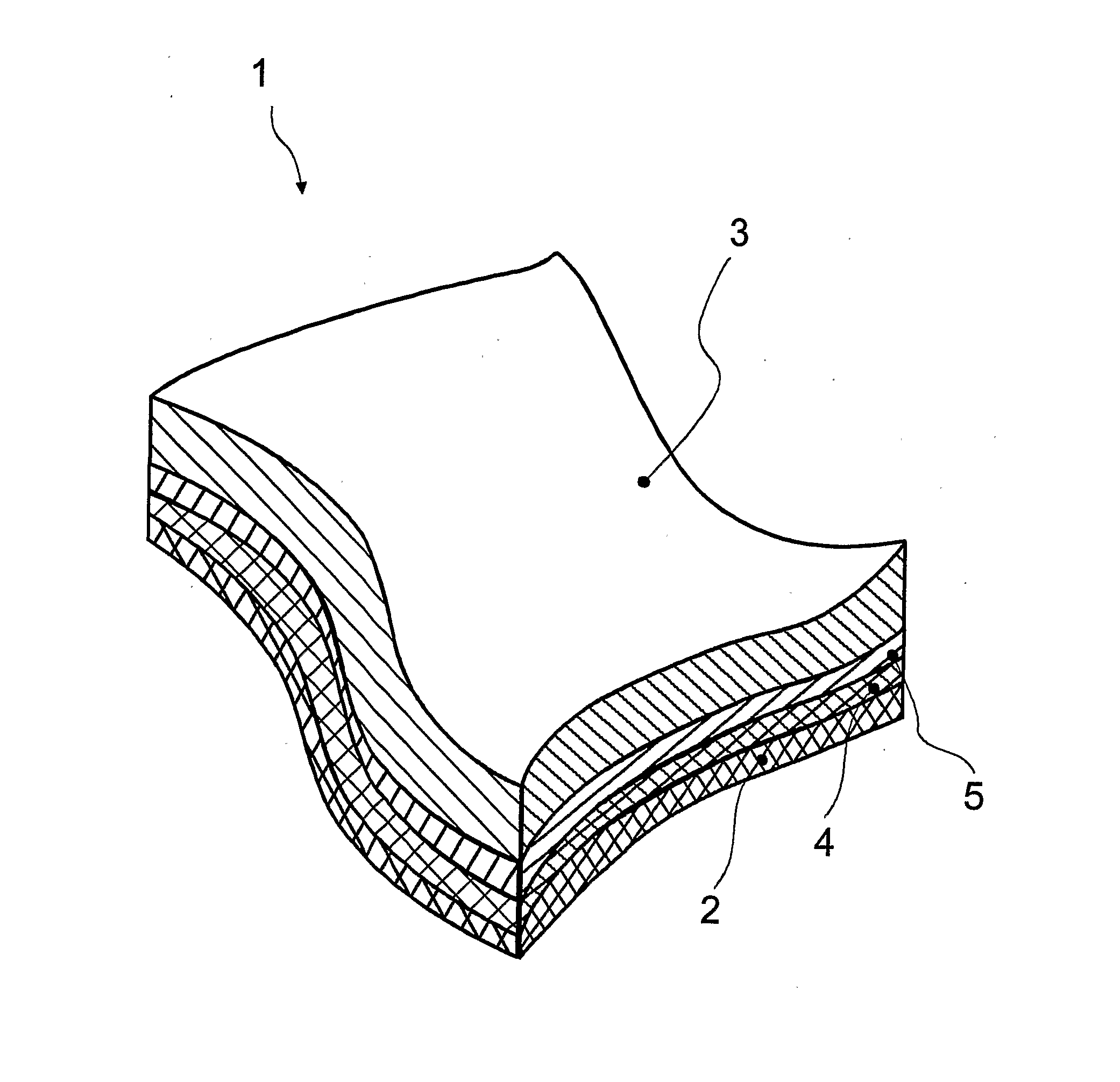 Composite Material for a Folding Vehicle Roof and Method for Production of a Composite Material