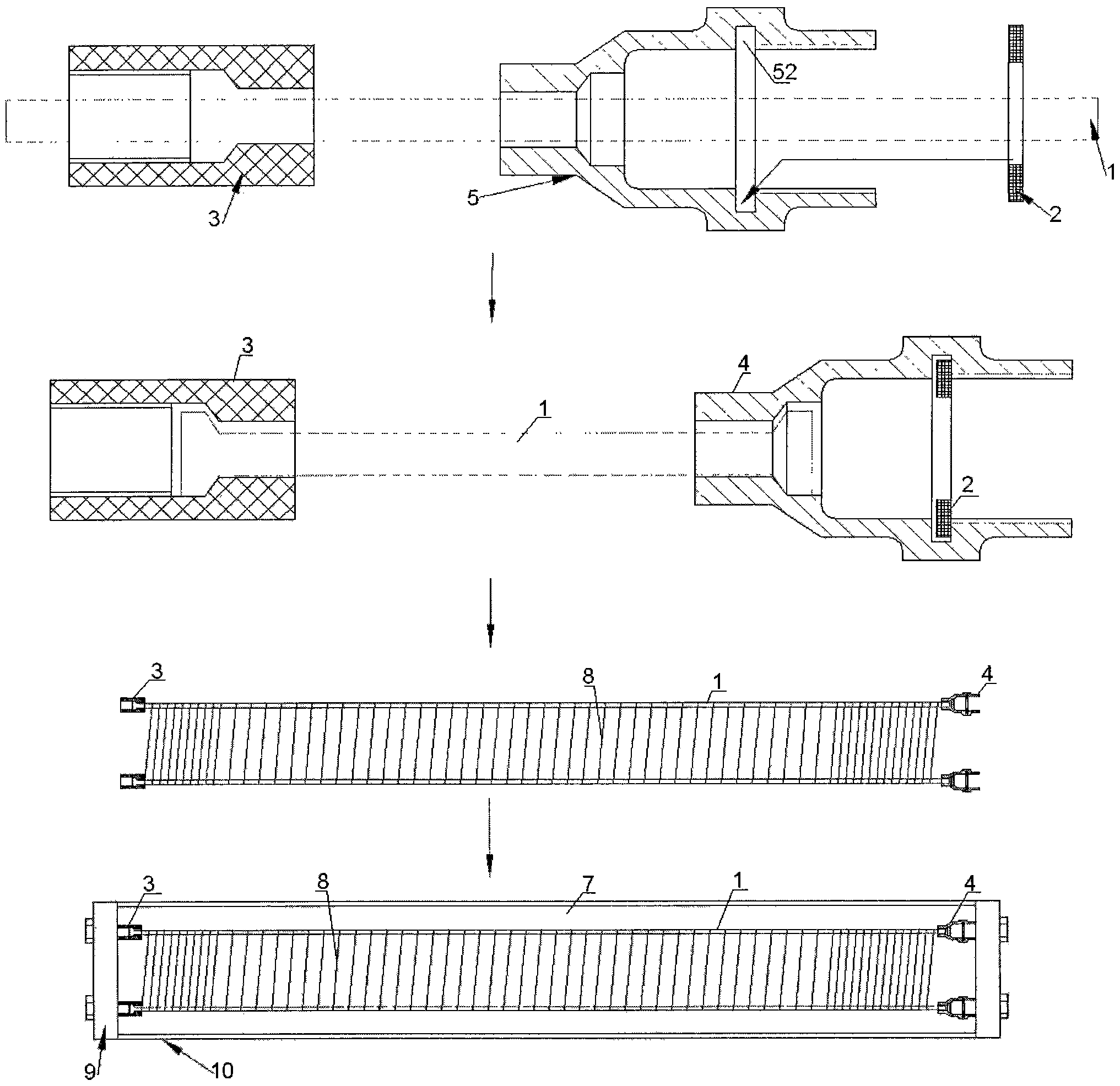 Fast pile connecting method for prestressed concrete precast piles and lock-type connector pile