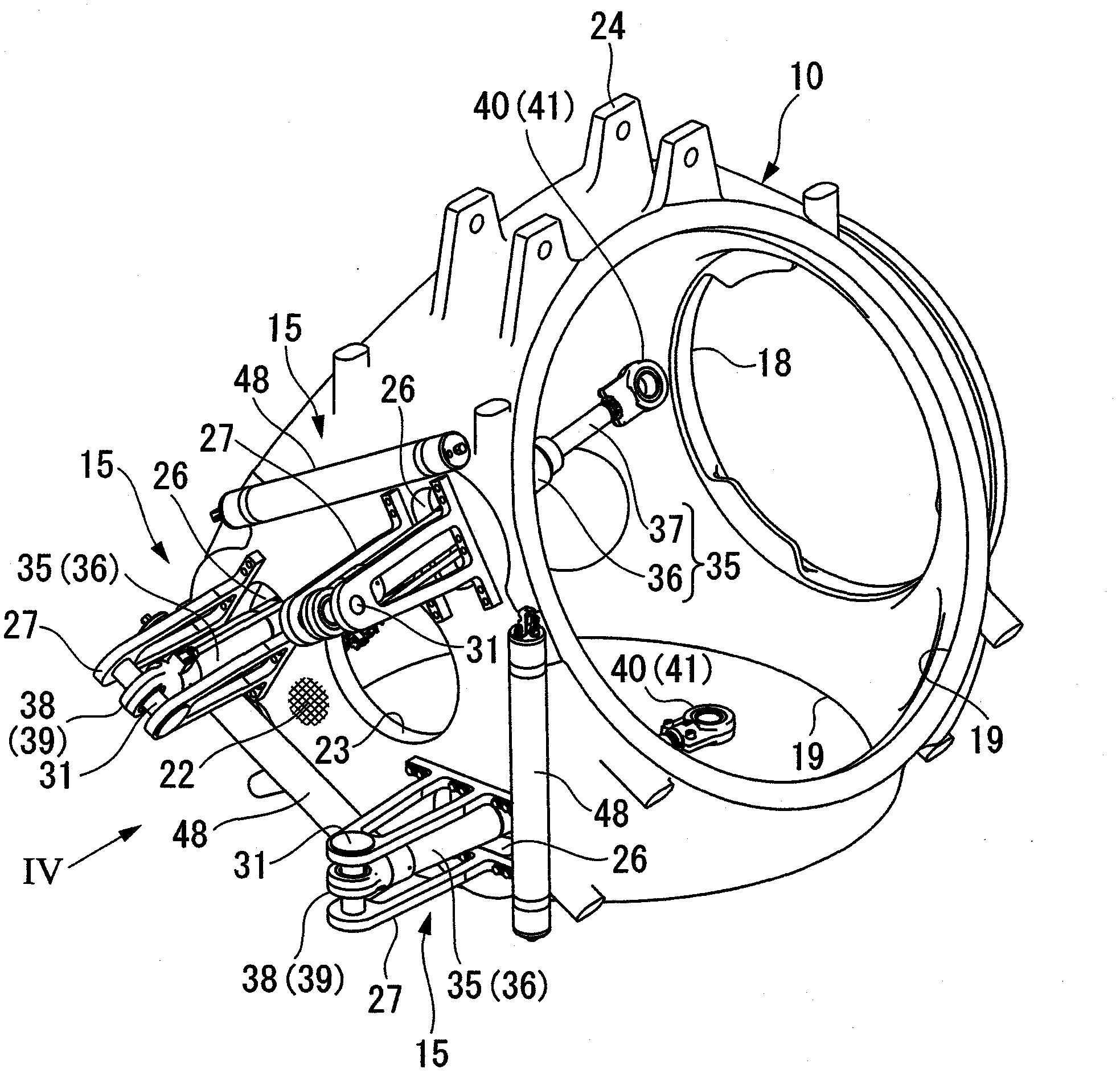 Device for driving pitch of wind turbine blade, rotating wind turbine blade with same, and wind turbine device