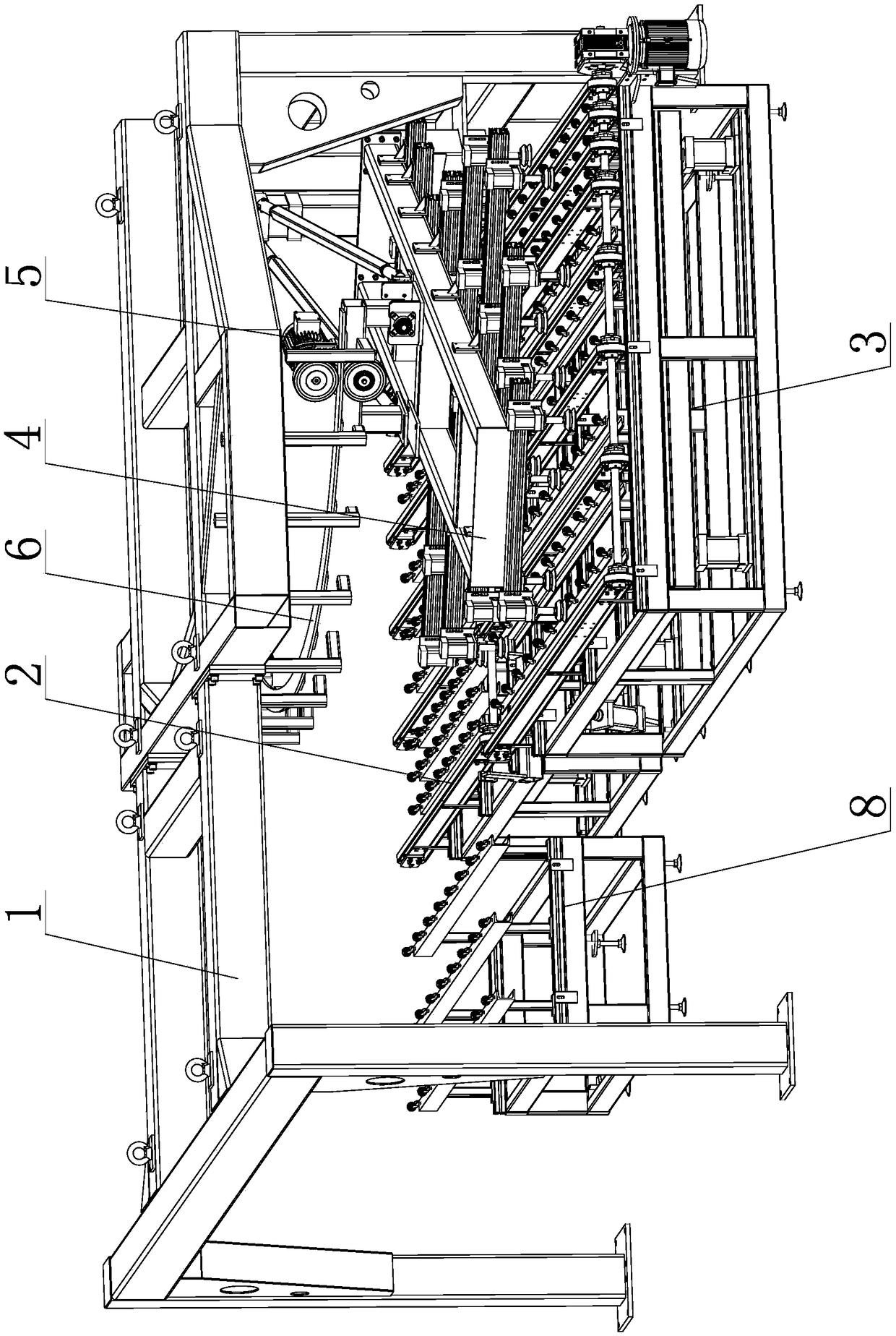 Gantry-type glass rotating mechanism