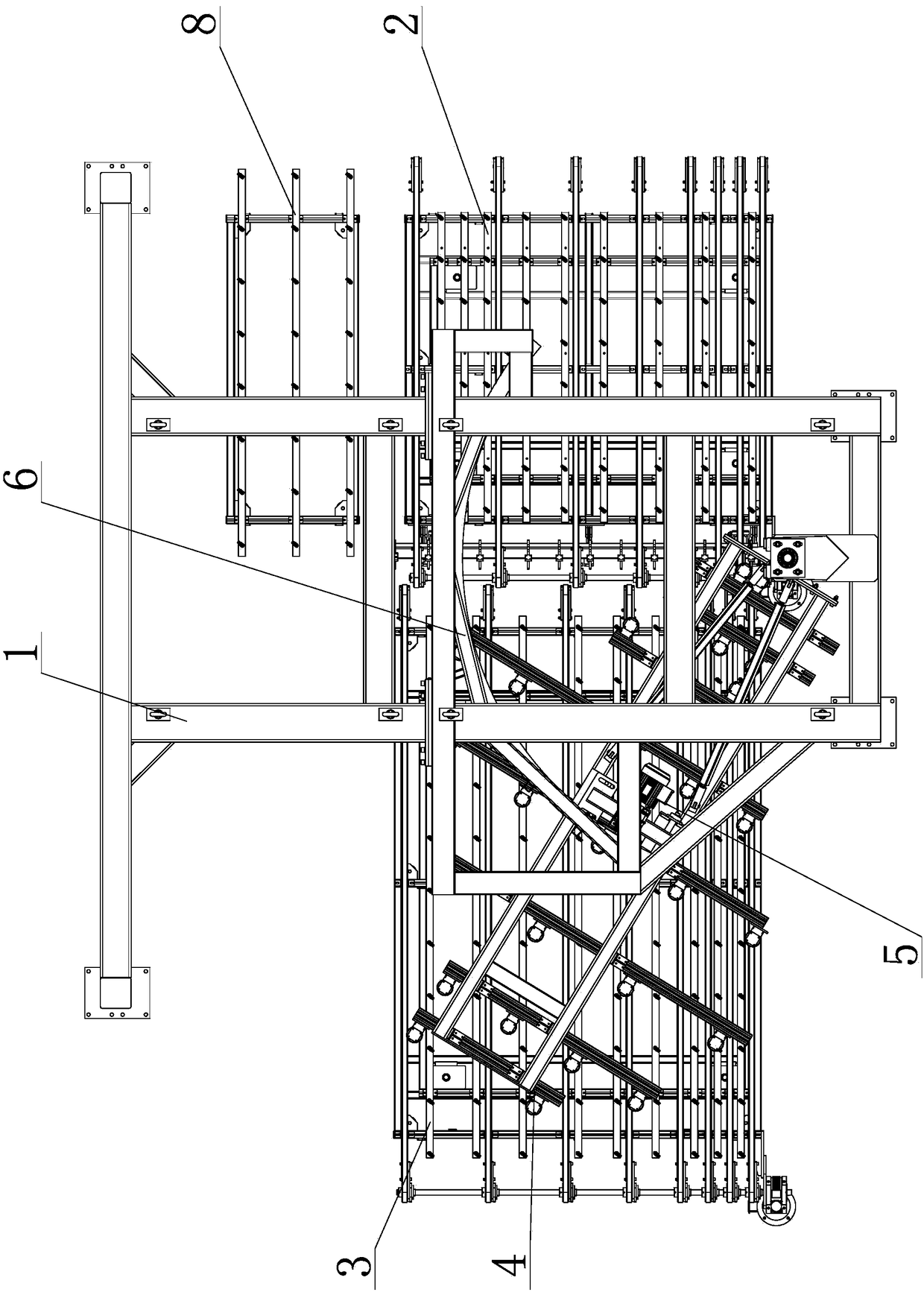 Gantry-type glass rotating mechanism