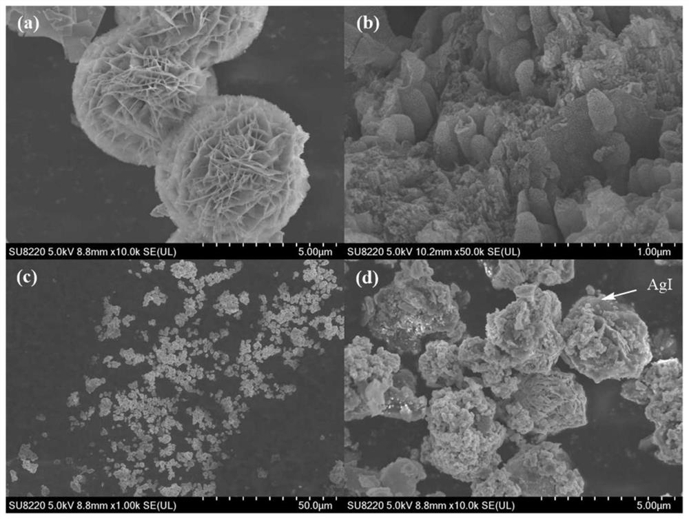 All-solid silver iodide/carbon nitride/bismuth tungstate double z-type ternary heterojunction photocatalyst and its preparation method and application