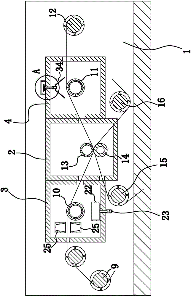 Printing device of printing face fabric