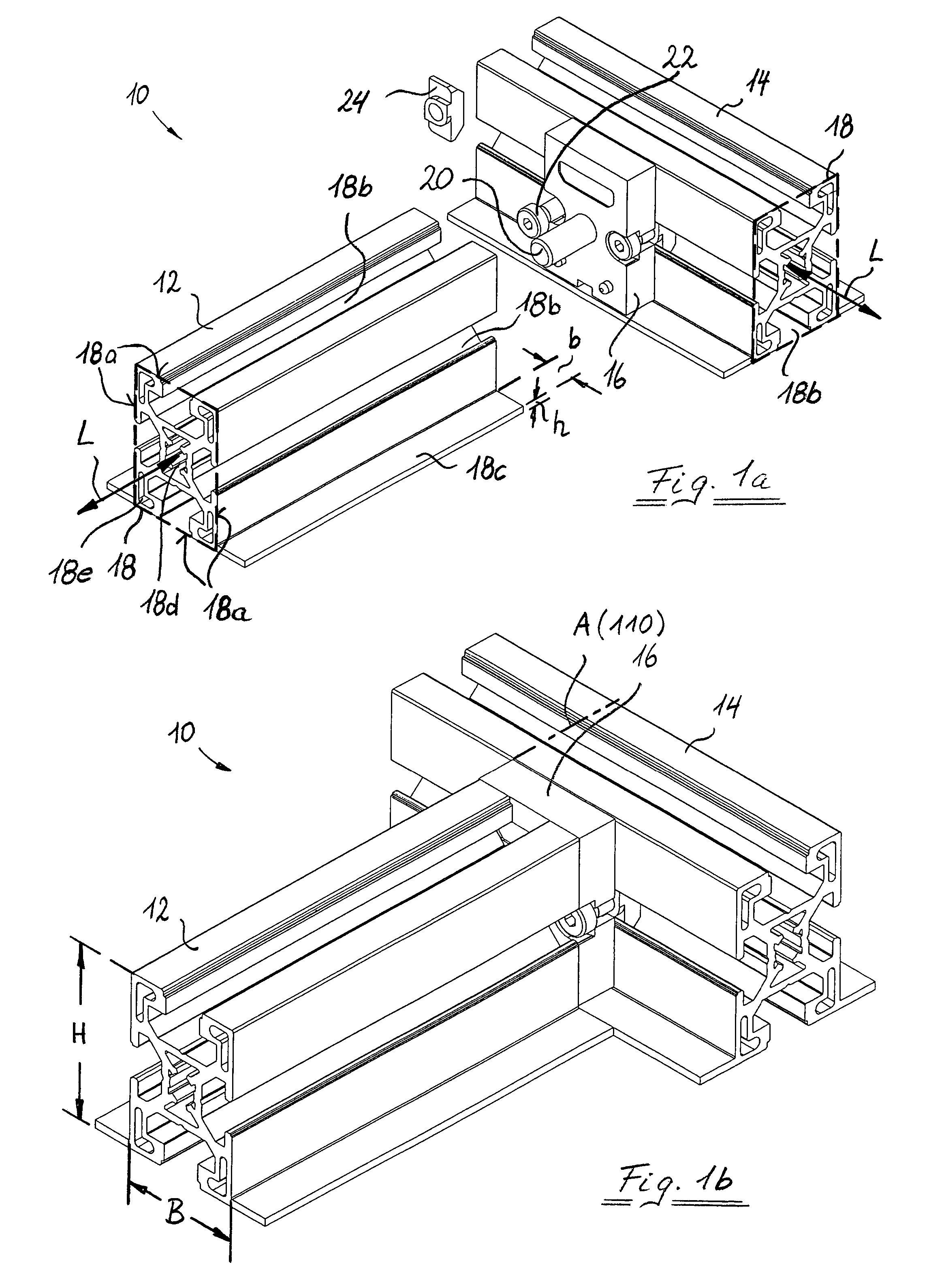 Connection of streamlined-section struts