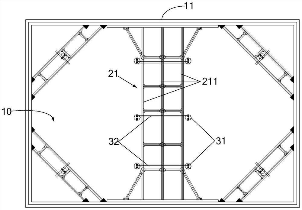 Steel support and steel trestle integrated structure and construction method thereof
