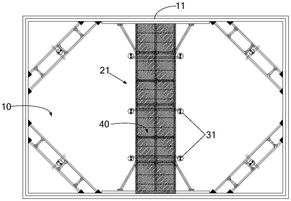 Steel support and steel trestle integrated structure and construction method thereof