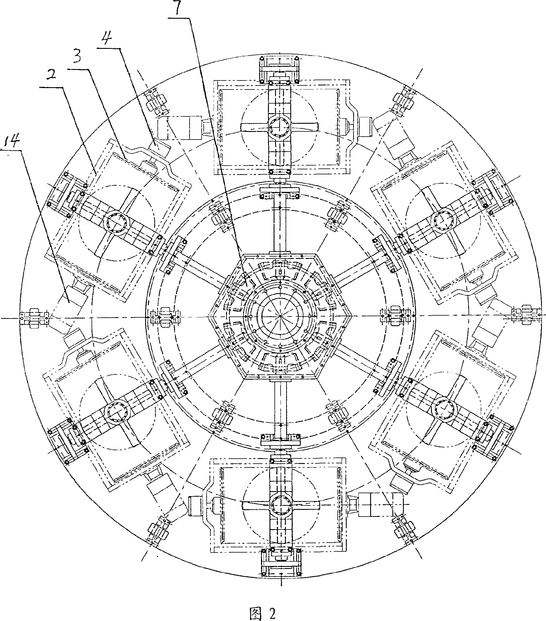 Bucket-brushing system for closed-mouth bucket